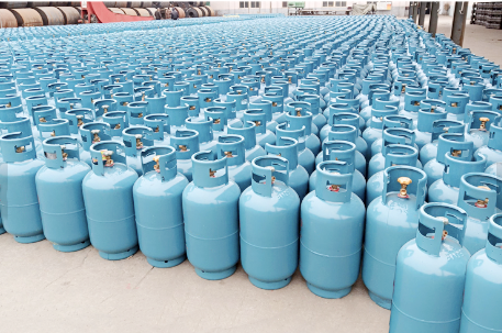 blue gas cylinder